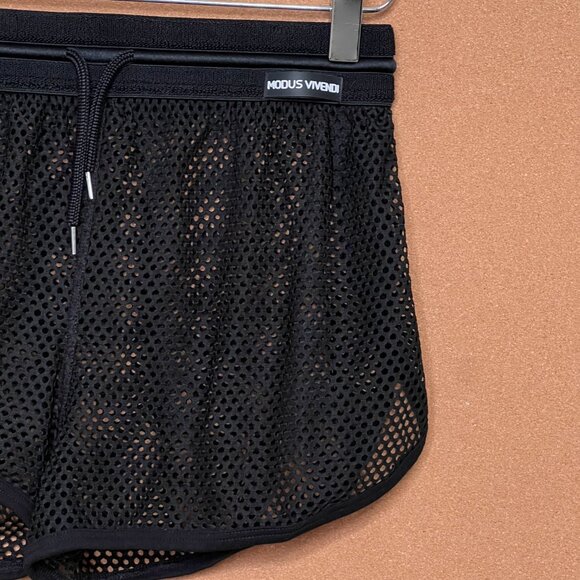 Mens Black Mesh Shorts - Picture 4 of 6